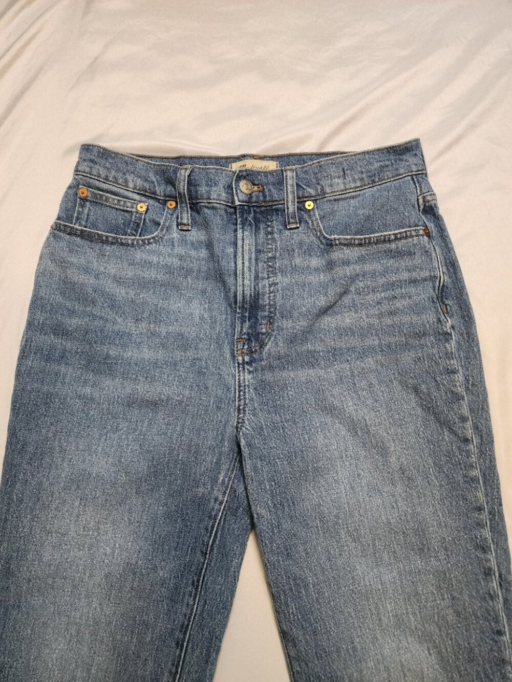 Madewell The Perfect Vintage Jean 29 High Rise Raw Hem Light Wash Straight - Picture 3 of 13